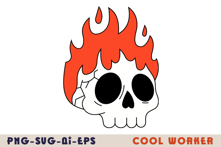 Flaming Skull
