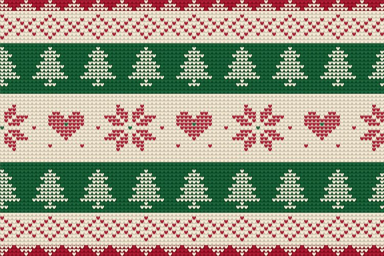 Nordic Knitted Christmas Pattern example image 1