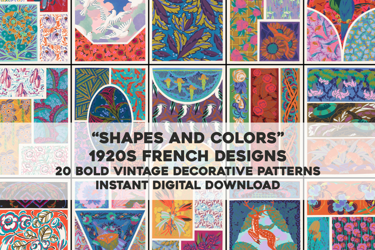 1920s Bright and Colorful Ornamental Designs Vintage Images