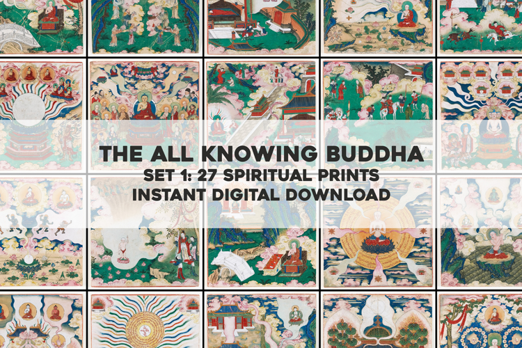 27 Spritual Buddhist Artworks from 18th Century Set 1