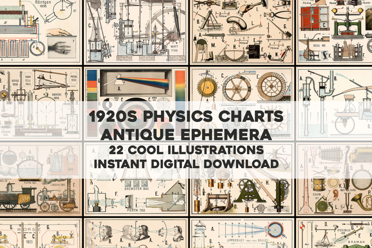1920s Engineering Diagrams Restored Images Bundle