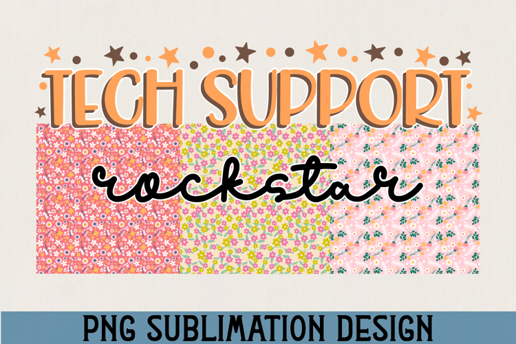 Tech Support Rockstar PNG Sublimation