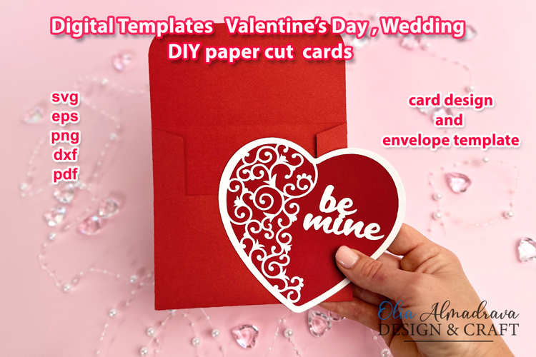 Valentine Day Card Svg| Love Heart card| Wedding Cricut Card