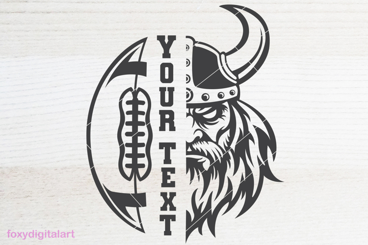 Viking Football SVG Sports Logo Cut File for Cricut