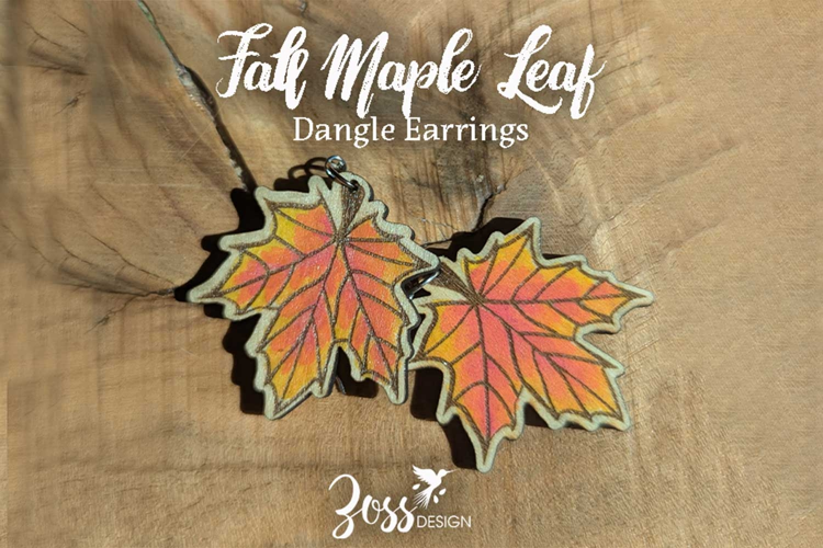 Maple Leaf Earrings Laser Cut SVG Design