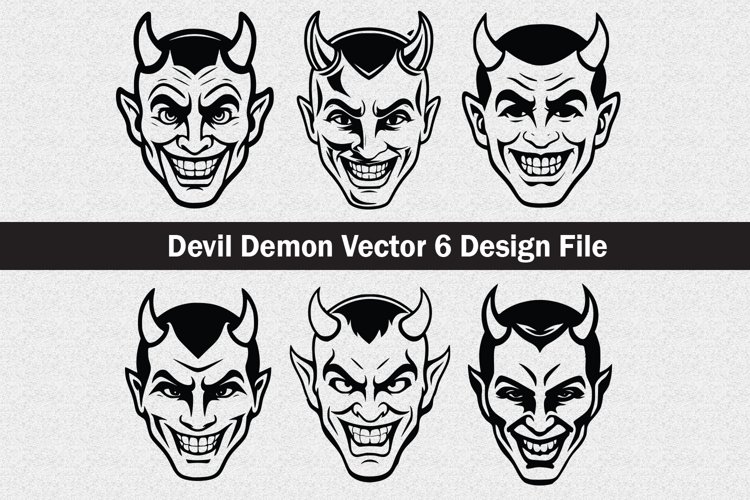 Devil mascot SVG file cut file example image 1
