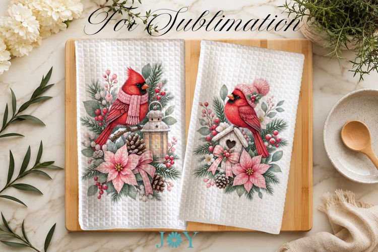 Christmas Kitchen Towel Sublimation Design PNG
