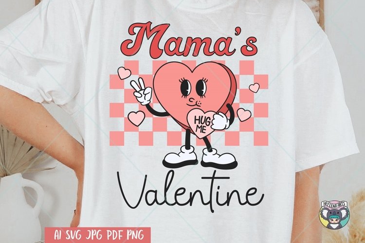 Mamas Valentine svg, Valentines SVG, Retro Valentine svg