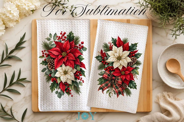 Christmas Kitchen Towel Sublimation Design PNG