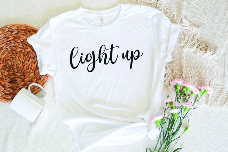 Light up SVG, Stylized Text SVG, Word SVG, Cricut Cut File