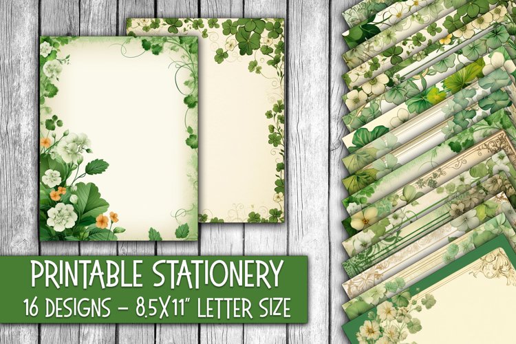 Vintage St Patricks Day Letter Size Digital Paper