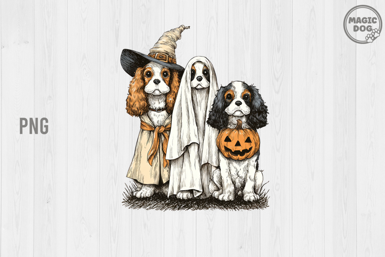 Halloween Ghost Spaniel Dog|Pumpkin Dog Boo Dog Halloween