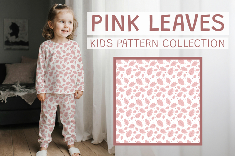 Soft Pink Leaves Seamless Pattern