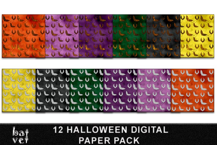 Halloween Digital Paper| Bat Background Bundle