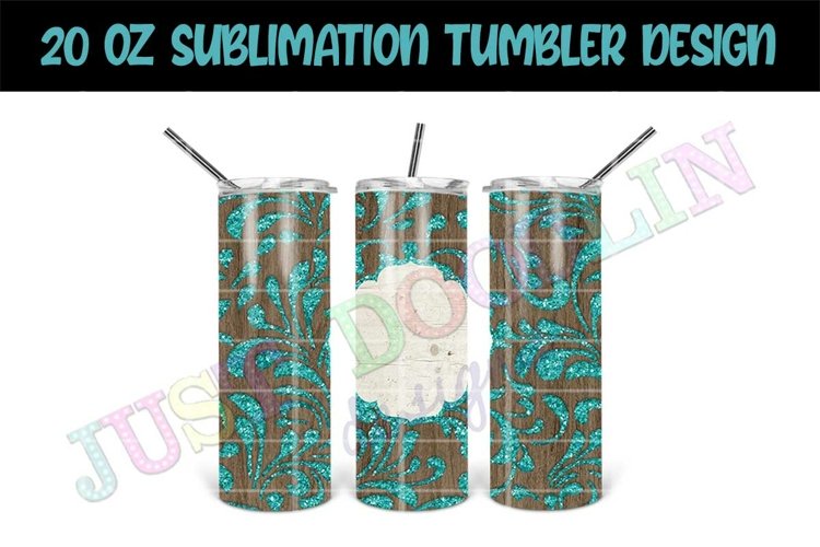 20oz Sublimation Tumbler Design | Monogram Western Tumbler example image 1