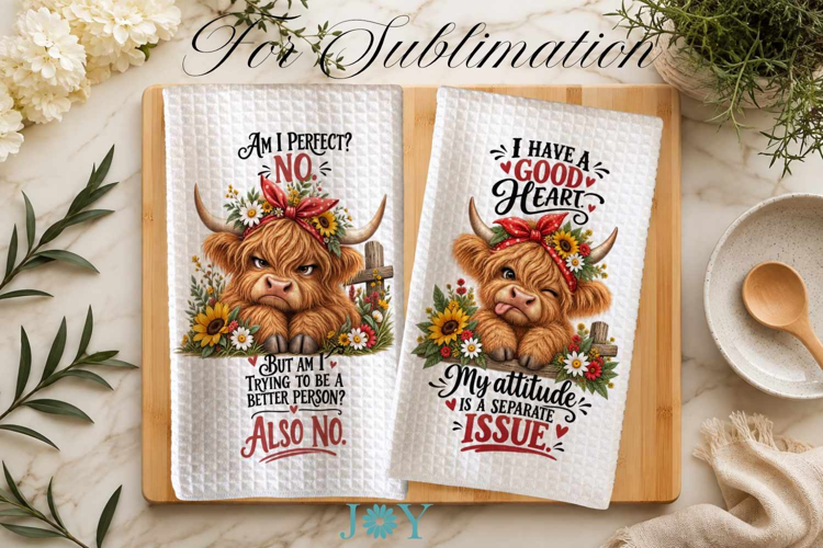 Funny Kitchen Towel Sublimation Design PNG