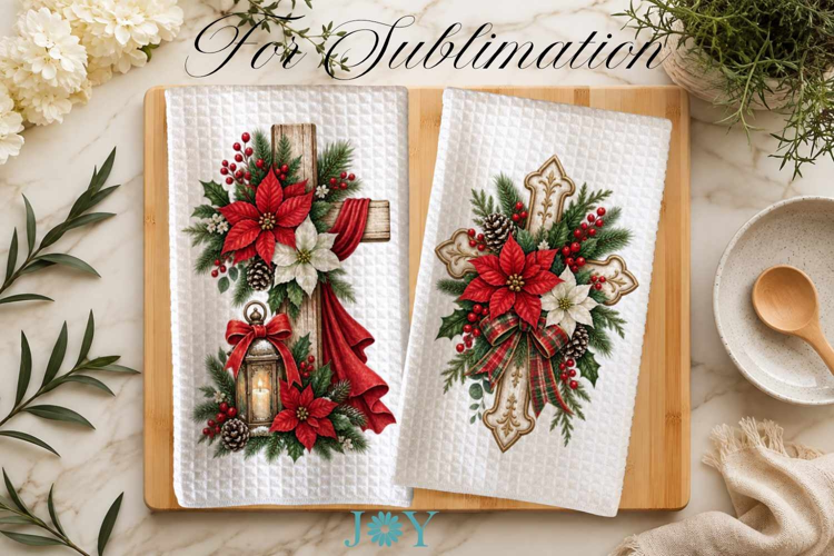 Christmas Kitchen Towel Sublimation Design PNG