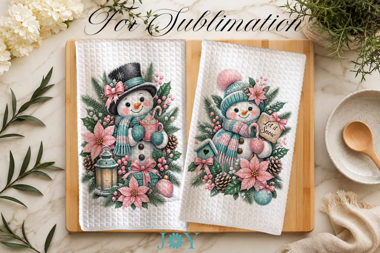Christmas Kitchen Towel Sublimation Design PNG