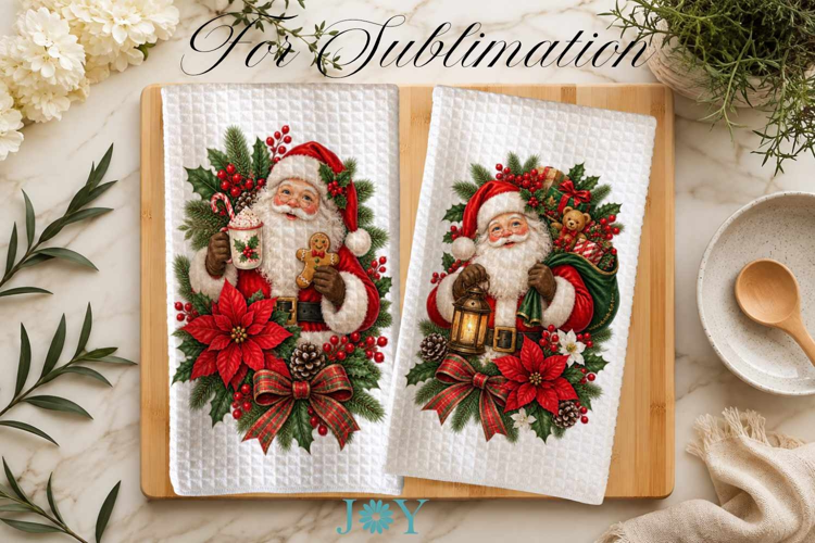 Christmas Kitchen Towel Sublimation Design PNG