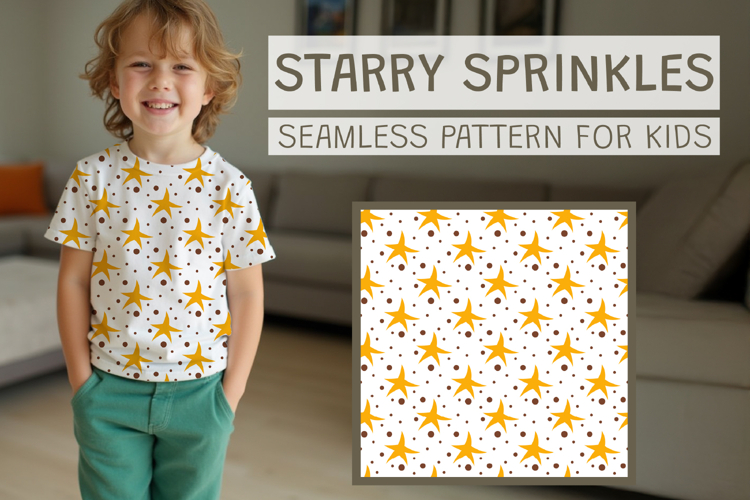 Playful Yellow Stars Seamless Pattern