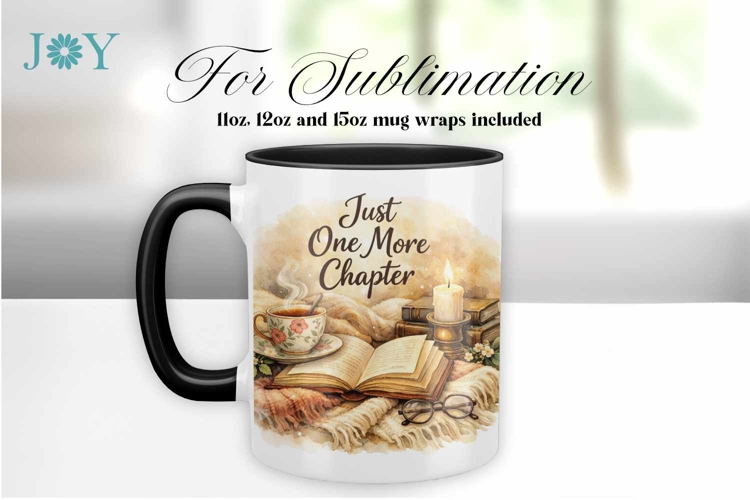 Book Lovers Mug Wrap Sublimation Design