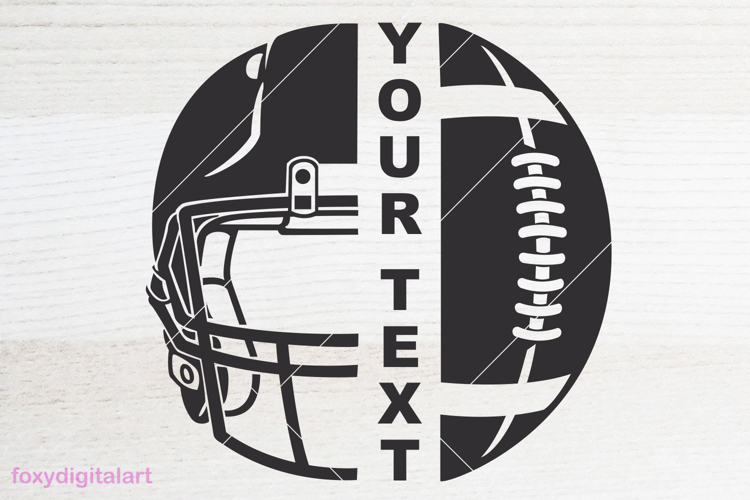 Football Helmet SVG, Football Monogram SVG, Split Helmet SVG