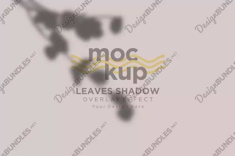 Leaves Shadow Overlay Effect Mockup