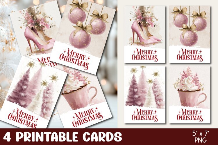 Printable Christmas Cards, Christmas Greeting Cards example image 1