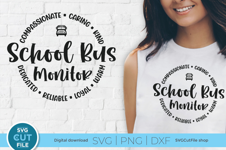 School Bus Monitor svg - SchoolBus monitor svg for crafters