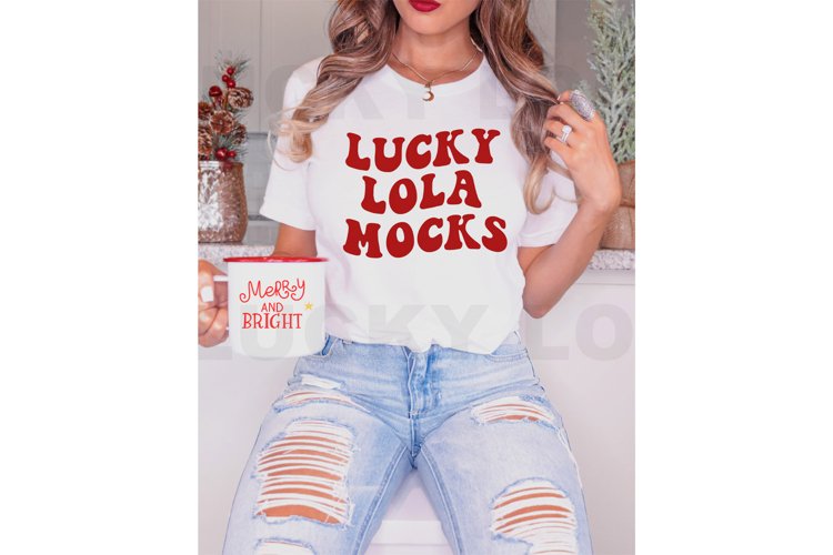 White Tshirt Mockup Image 17