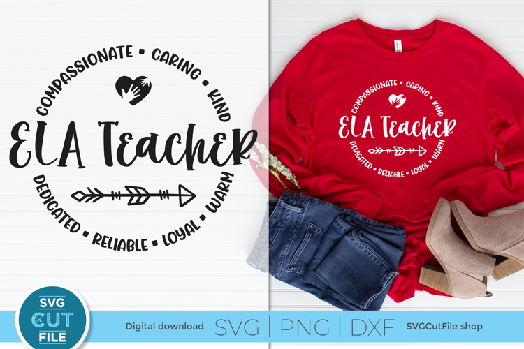 ELA Teacher svg, an English Language Arts teacher unisex svg