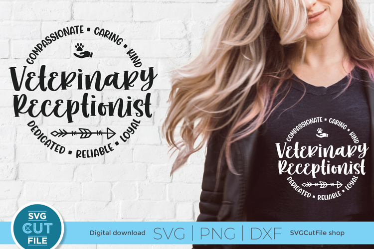 Vet Receptionist svg, a Veterinary receptionist svg with paw