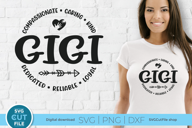Gigi svg - Grandma Gigi with heart - grandma svg for crafts