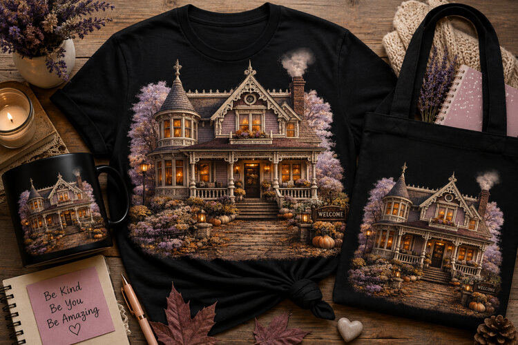 Victorian Cottage PNG | Vintage Cottagecore Home Decor Art example image 1