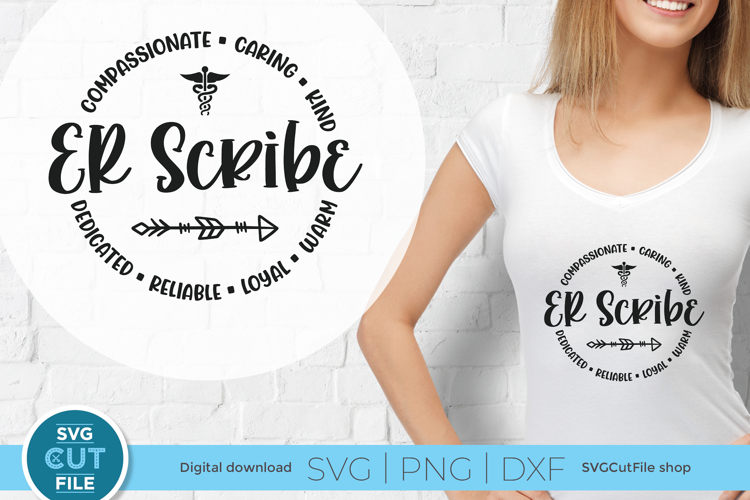 ER scribe svg, an emergency department scribe svg for crafts