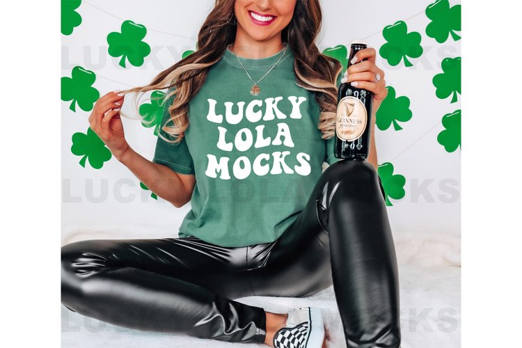 Comfort Colors C1717 Light Green Shirt Mockup