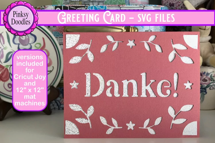 Danke card svg cut files | German thank you | Deutsch svg