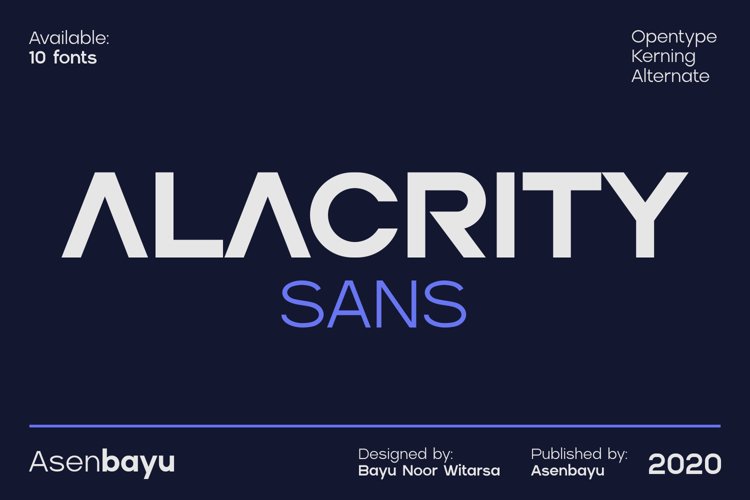 ALACRITY SANS FONTS example image 1