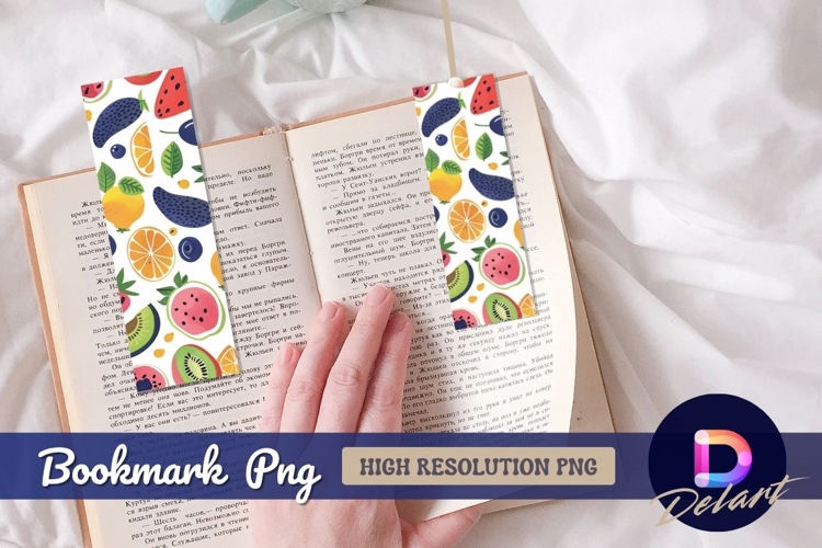 Colorful fruits seamless pattern for Bookmark PNG