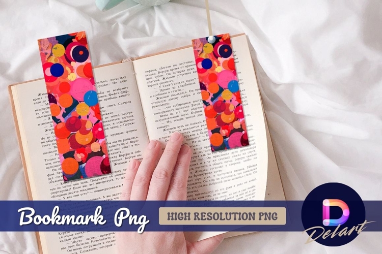 Abstract colorful circle background design for Bookmark png