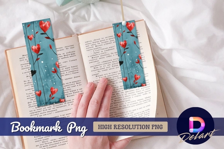 Heart vines valentines day Bookmark PNG