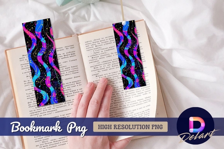 Vibrant wavy lines abstract background Bookmark PNG