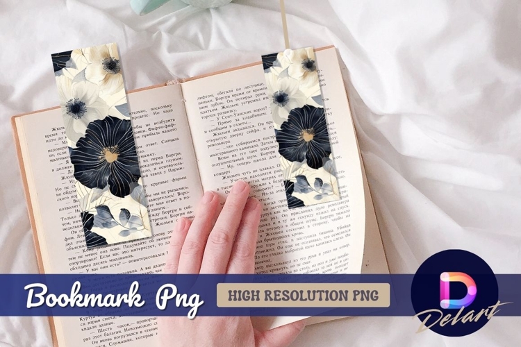 Floral abstract watercolor Bookmark PNG