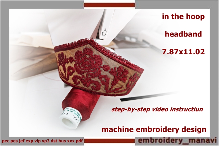 In The Hoop Headband Kokoshnik Design Embroidery Manavi 05