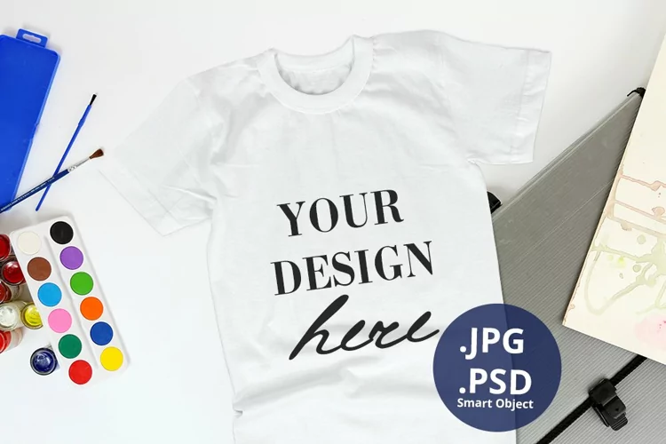 White School t-shirt mockup Fine arts, Painting Accessories