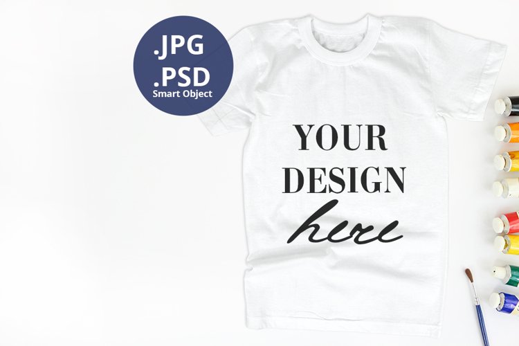 White Tshirt Mockup Image 17
