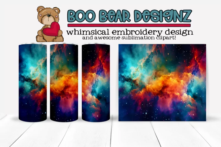 Galaxy Sublimation tumbler wrap design