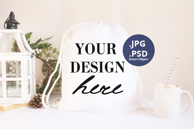 Santa Sack Christmas Mockup PSD, JPG mockup example image 1