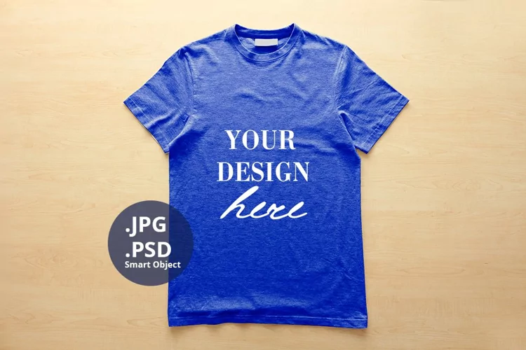True Royal Unisex T-shirt Mockup, PSD Mockup JPG