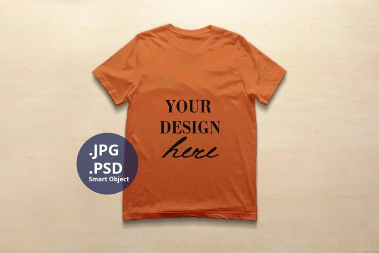 Bella Canvas 3001 T-shirt Mockup Autumn Color, PSD Mockup